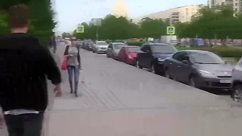 Two Dudes Pick Up A Redhead Slut