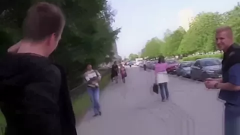 Two Dudes Pick Up A Redhead Slut
