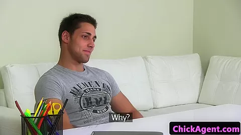 Real european casting sex with a petite agent