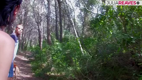 Sexy Girl Gets Double Penetration To A Cumshot In The Bushes - JuliaReaves