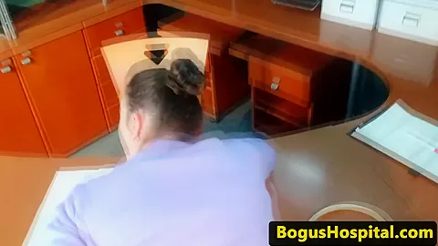 Rimmed euro bent over and fucked by doctor