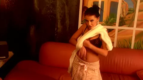Brunette Babe Shows Off Her Sexy Body While Stripping - HardcoreSolo