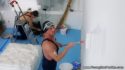 Young Sex Parties - Wall-painting, pizza and a DP