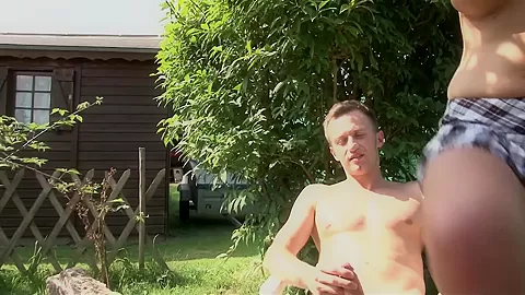 Teen Gets Hard Drilled In The Backyard - HotEuroGirls