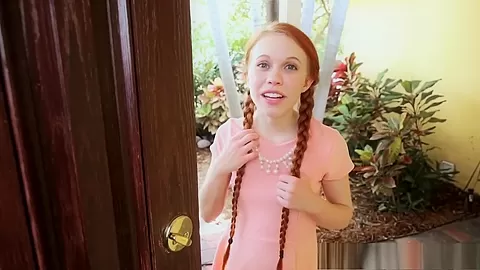 Little pigtailed redhead teen 18+ gets fucked