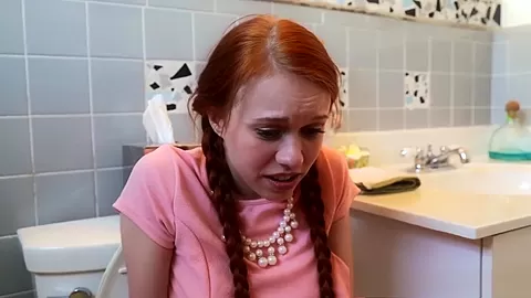Little pigtailed redhead teen 18+ gets fucked