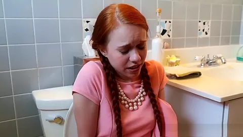 Little pigtailed redhead teen 18+ gets fucked