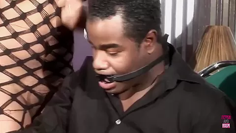First This Black Bitch Untied Her Man And His Big Black Cock Then Banged Him