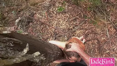 Stepsister Hands Tied Pussy Hard Fucked By Stranger In Forest