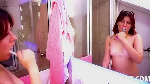 Stepsister Amor At Shower Solo Fingering