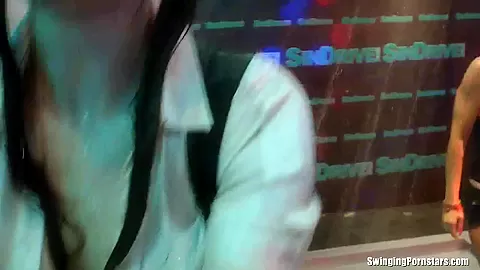 Crazy wet bitches dancing in a club