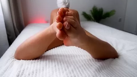 Footjob With Cream For You Arter Shower - Big Butt Girlfriend Massage Cock With Soles - Pussy Play