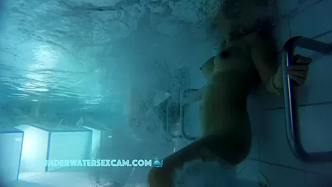 I Enjoy The View Of Her Great Brown Nipples While She Enjoys The Underwater Massage