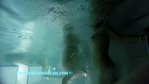 I Enjoy The View Of Her Great Brown Nipples While She Enjoys The Underwater Massage