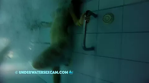 I Enjoy The View Of Her Great Brown Nipples While She Enjoys The Underwater Massage