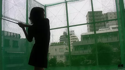 Japanese golf wife swinging at range and sex at hotel