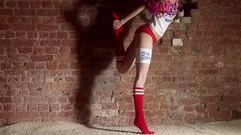 Hairy Teen 18+ In Red Stockings 8 Min