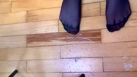 Wetting My Black Pantyhose For Fan Before Sending To Him