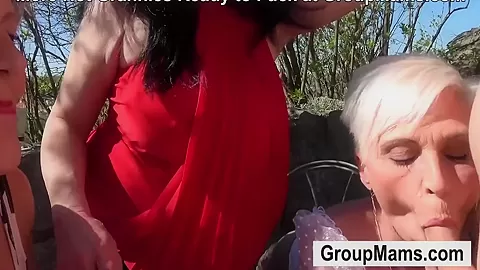 Three Hungry Grannies Craving For Cum At