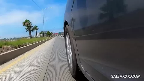 Salsa Xxx In My Girlfriend Starts Wanking Me In The Car So I Pulled Over To Fuck Her Hairy Pussy By