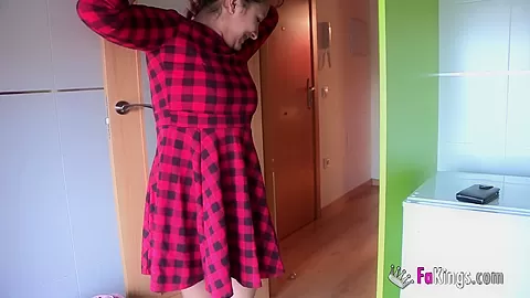 While fucking, she calls a guy who starts gettin horny