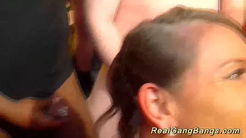 busty german milf gets wild gangbanged