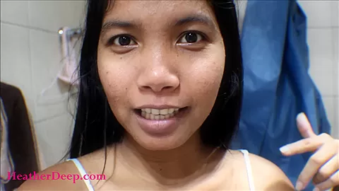 14 week pregnant thai teen 18+ heather deep solo in the bathtub finger fuck and cum squirt
