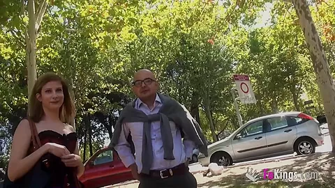 Picking guys up in Madrid college to fuck Kat Diamond