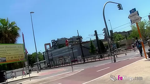 Finding a guy at a Spanish university to fuck Tania