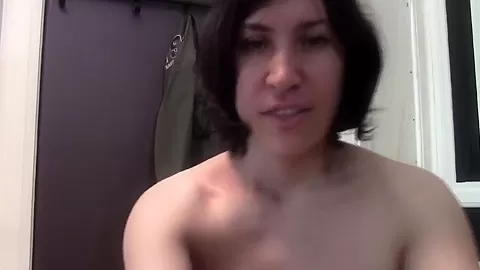 Horny Brunette Amateur Films Herself Fucking Guy