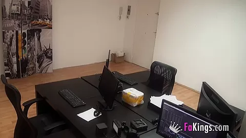 Cleaning lady was tidying up our studios, but Julius was waiting for her