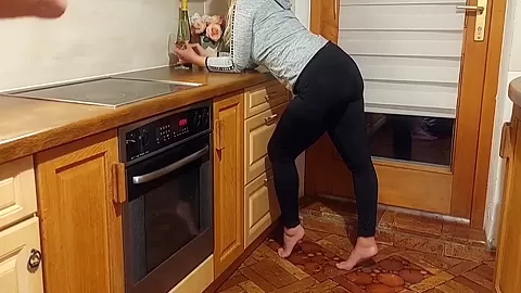 Amateur Blonde Mature Wife Enjoys Sex In A Kitchen