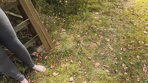 Tits Beeing Slapped On Hunting Stand
