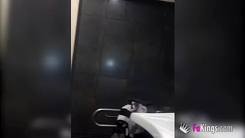 Hot anal by Spanish couple in mall restrooms