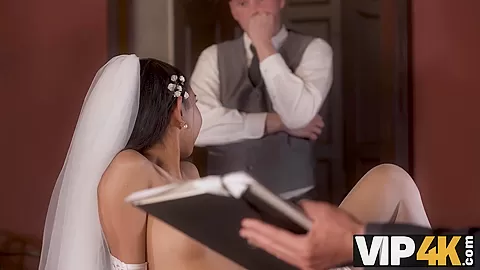 VIP4K. Small cheap wedding turns into public fucking action of the brides
