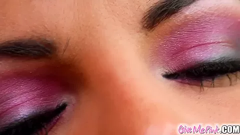 Give Me Pink Lubed up babe fingers her ass and fucks pussy with cucumber