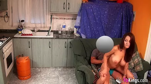 Another delivery guy filmed while fucking oiled spanish beauty