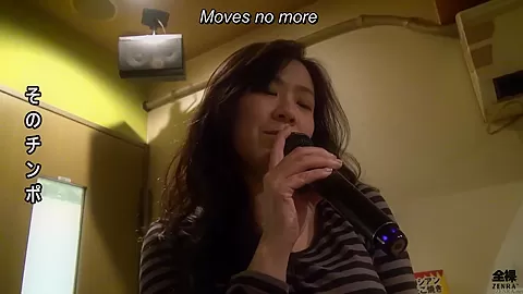 Hairy Japanese wife love hotel karaoke singalong with sex