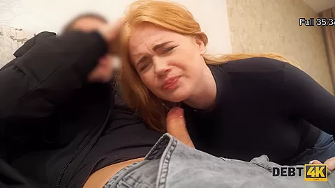DEBT4k. Bimbo waitress delays paying off the debt with help of sex
