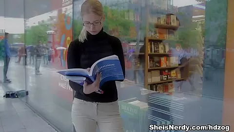 Studying and fucking with nerdy teeny