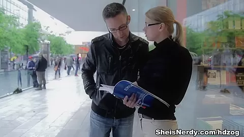 Studying and fucking with nerdy teeny