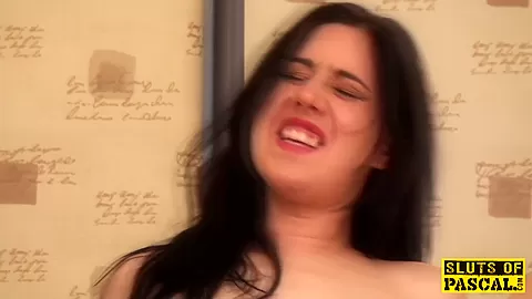 Obedient sub pleases her master with her feet