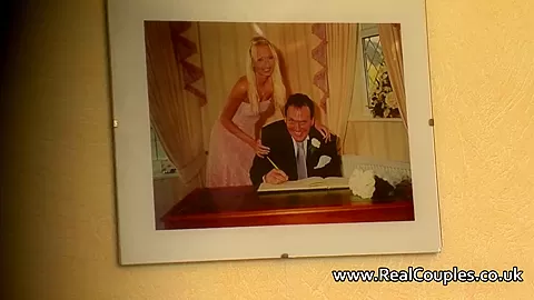 Overweight stud booty copulates his thin golden-haired wife