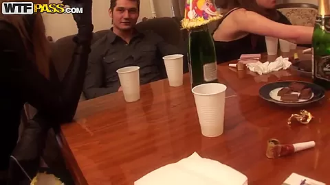 student 18+ party continues with hot group sex