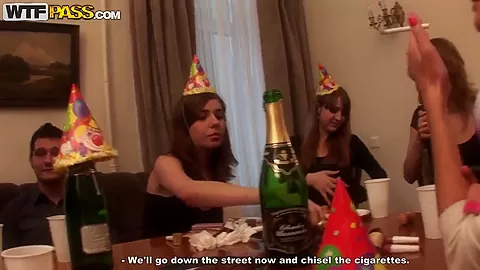 student 18+ party continues with hot group sex