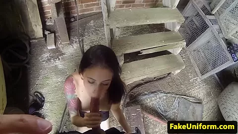 Assfucked teen 18+ gets a mouthfulf of cop jizz