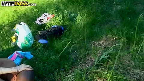 Hot Russian students 18+ enjoy fucking picnic!