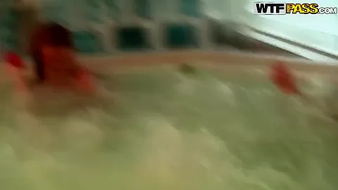 Russian whore in the pool are showing is her beautiful titties