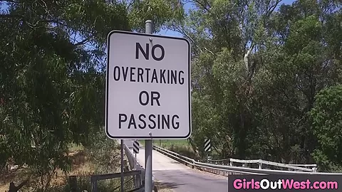 Lesbian assholes and cunts licked outdoors