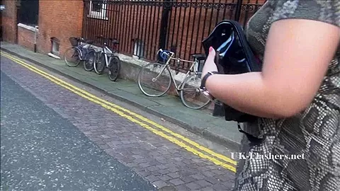 Sexy Ashley Riders public flashing and outdoor babe exposing tits and pussy to watchers for exhibitionist fun